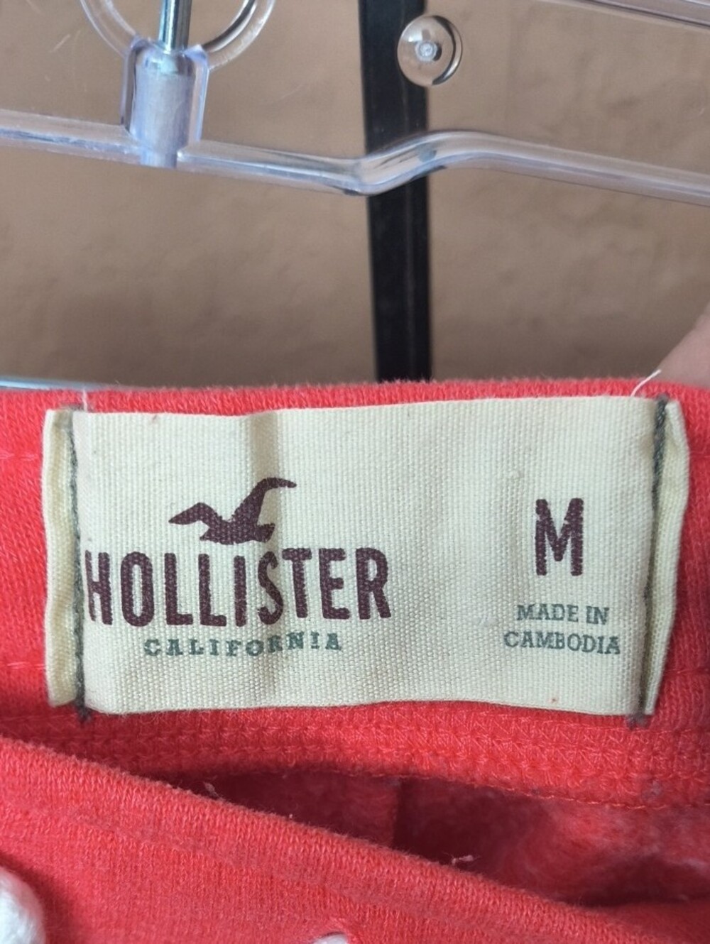 Hollister Women's Y2K Coral Jogger 1922 Sweatpants Sequin Logo Size M - Picture 2 of 7
